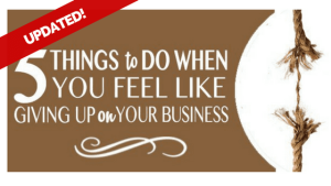 Giving up in business